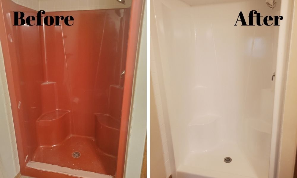 Before and After New Shower